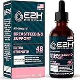 E2H Breastfeeding Supplement and Lactation Support - Liquid Lactation Supplement - Contains Fenugreek, Milk Thistle, Fennel and More - No Alcohol - Vegan - 2 Fl Oz