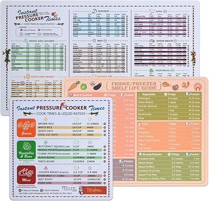 Amazon マグネット式チートシート インスタントポット料理タイム参照ガイド インスタポット 電動圧力アクセサリーステッカー Tite あんか かいろ