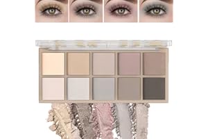 10 Colors Eyeshadow Palette Matte Nude Eye Makeup Palette Ultra-Blendable Long Lasting High Pigmented,Waterproof,Nudes Neutra