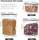 Vtopmart 16-Piece Airtight Food Storage Containers Set BPA Free Black view 2