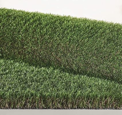 Prato Finto Erba Sintetica Tappeto Erboso Drenante Esterno Effetto Secco 4 Cm Verdemarrone Campione 5 X 10 Cm
