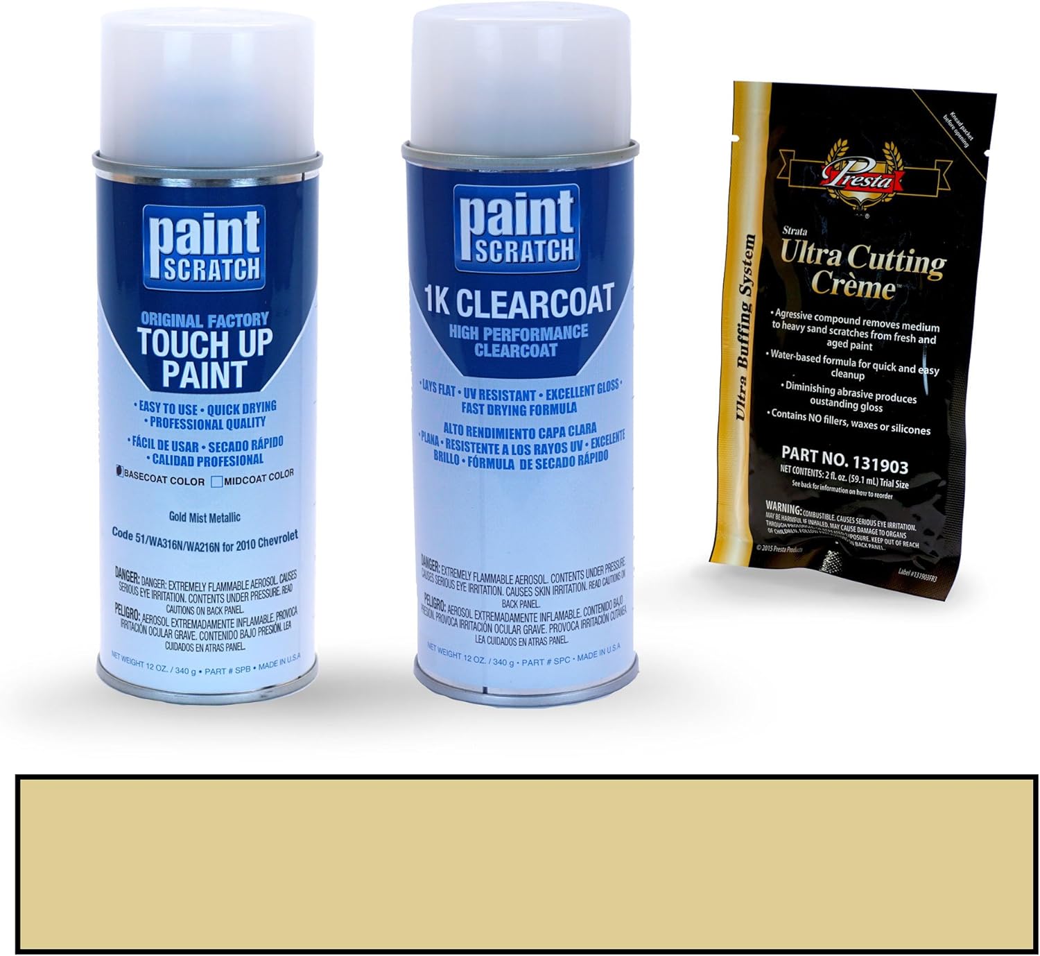 PAINTSCRATCH Gold Mist Metallic 51/WA316N/WA216N for 2010