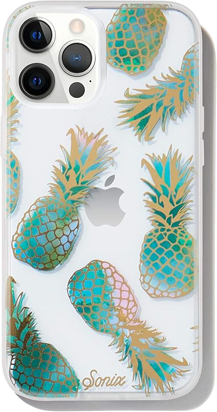 Amazon Com Sonix Liana Teal Case For Iphone 12promax 10ft Drop Tested Protective Cute Pineapple Clear Cover For Apple Iphone 12 Pro Max