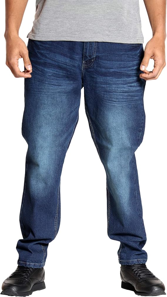 VIM Men's Classic Slim Tapered Fit Jean Blue at Amazon Men’s Clothing store