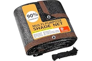 AHWEKR 90% Shade Cloth,2.5x5ft Tear Resistant Sun Shade Net with Reinforced Grommet,Durable Garden Shade Tarp Cover for Green