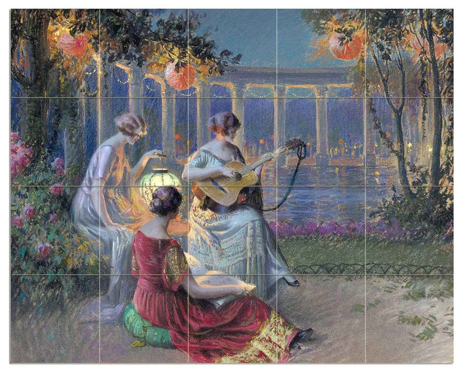 Party Night D. Enjolras Girls Music Tile Mural Kitchen Backsplash Marble Ceramic - Picture 20 of 27