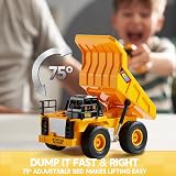 JOYIN Remote Control Dump Truck 2.4GHz LED Lights 600mAh Batteries Boys 3-8 view 2