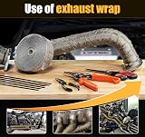 ilauke Titanium Exhaust Wrap Tape 5Mx5CM with 10 Ties Heat Shield Roll view 5
