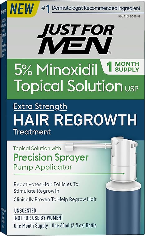 Just For Men Minoxidil Extra Strength Hair Loss Regrowth Treatment