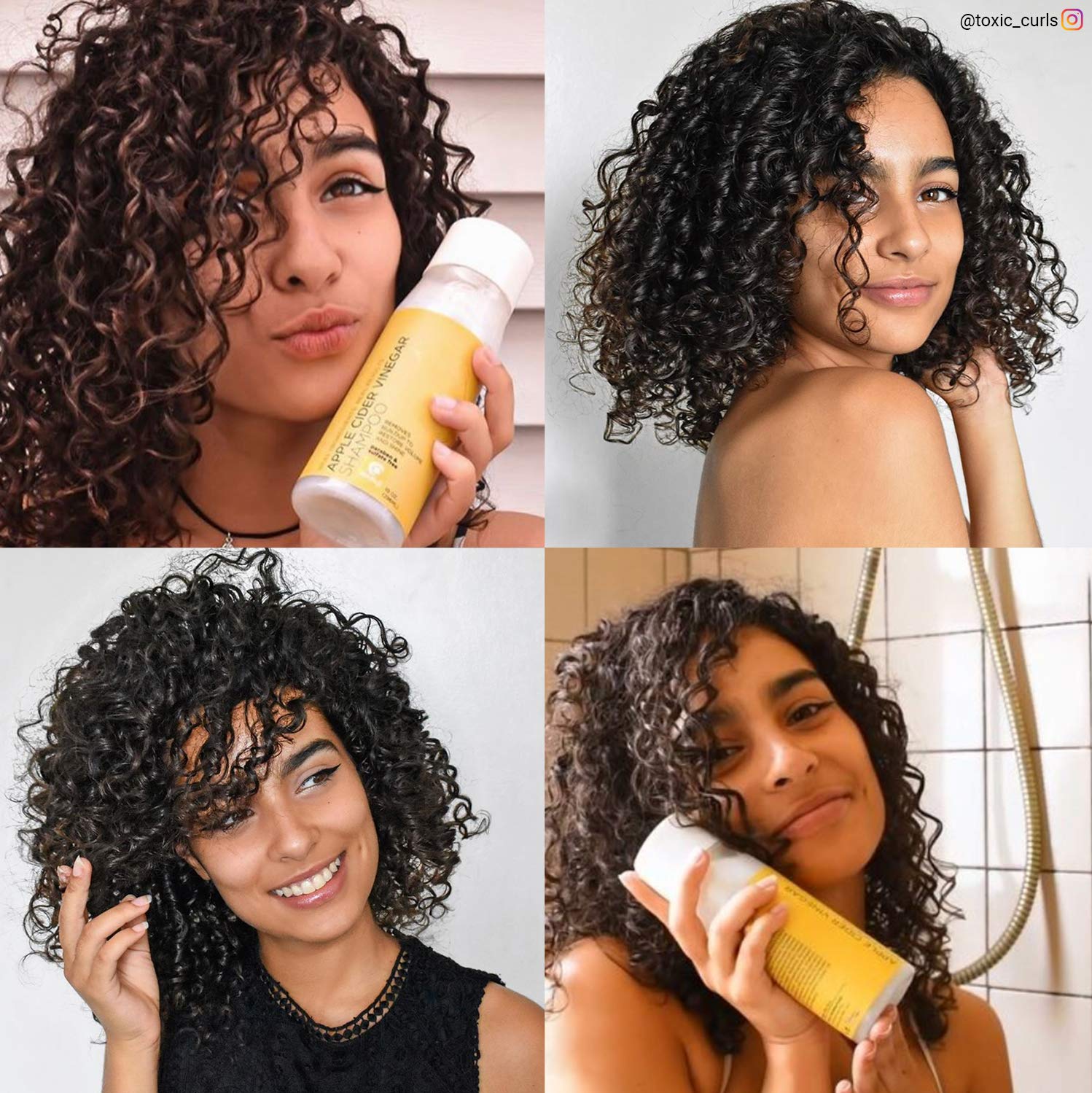 Vegan Apple Cider Vinegar Shampoo - Color Safe Clarifying Shampoo with Argan Oil Keratin and Rosemary Essential Oil - Jojoba Oil Scalp Treatment and Hair Loss Shampoo for Dry Damaged Hair Treatment: Beauty