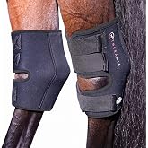 Professional's Choice Theramic Hock Boots for Horses | Reflective Ceramic Fibers, Hook &amp; Loop Straps, Flexible Leg Support, Secure Fit, Large