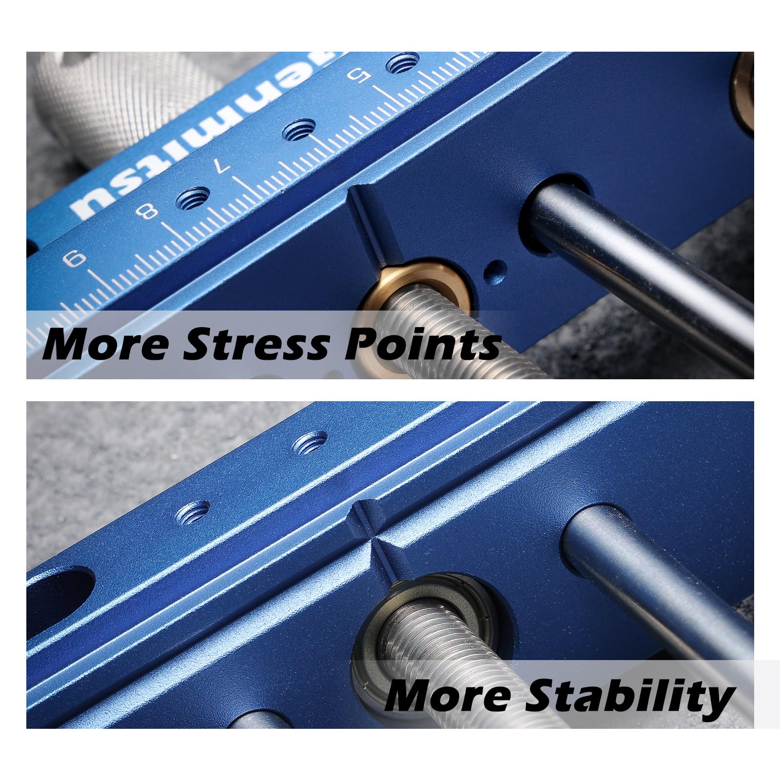 Upgrade Aluminum Bench Vise Clamp, High-Precision CNC Router Clamp for Unique Shaped Woodworking & Metalworking Milling Project, Size 9.4