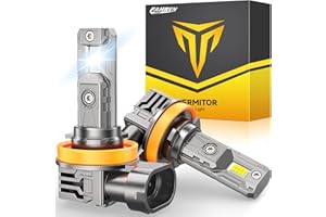 FAHREN Upgraded H11 light Bulb 40000LM 900% Brighter 6500K White Super Bright, 1:1 H11 Mini Size Fog Lights Plug & Play No Adapter Required Non-Polarity, Canbus Ready, IP68 Waterproof, Pack of 2