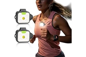 HOKOILN Outdoor Night Running Lights, 2Pack LED Running Lights for Runners with Rechargeable Battery for Camping, Hiking, Running, Jogging, Outdoor Adventure