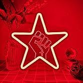 Punk Tage Against the Machine Neon Sign,Dimmable Star Fist Neon Light Sign,Rock RATM Led Neon Signs for Man Cave,USB Powered Neon Wall Sign for Bar Party Club Pub Bistro Decor,Gifts 9.45x9.45 inches.