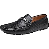 Jousen Men's Loafers Crocodile Printed Casual Loafers for Mens Slip On Shoes
