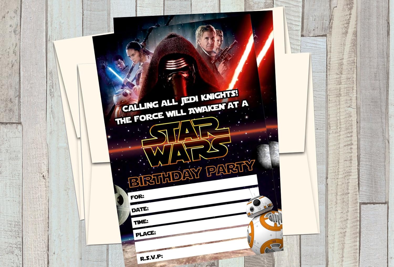 star wars invitation card