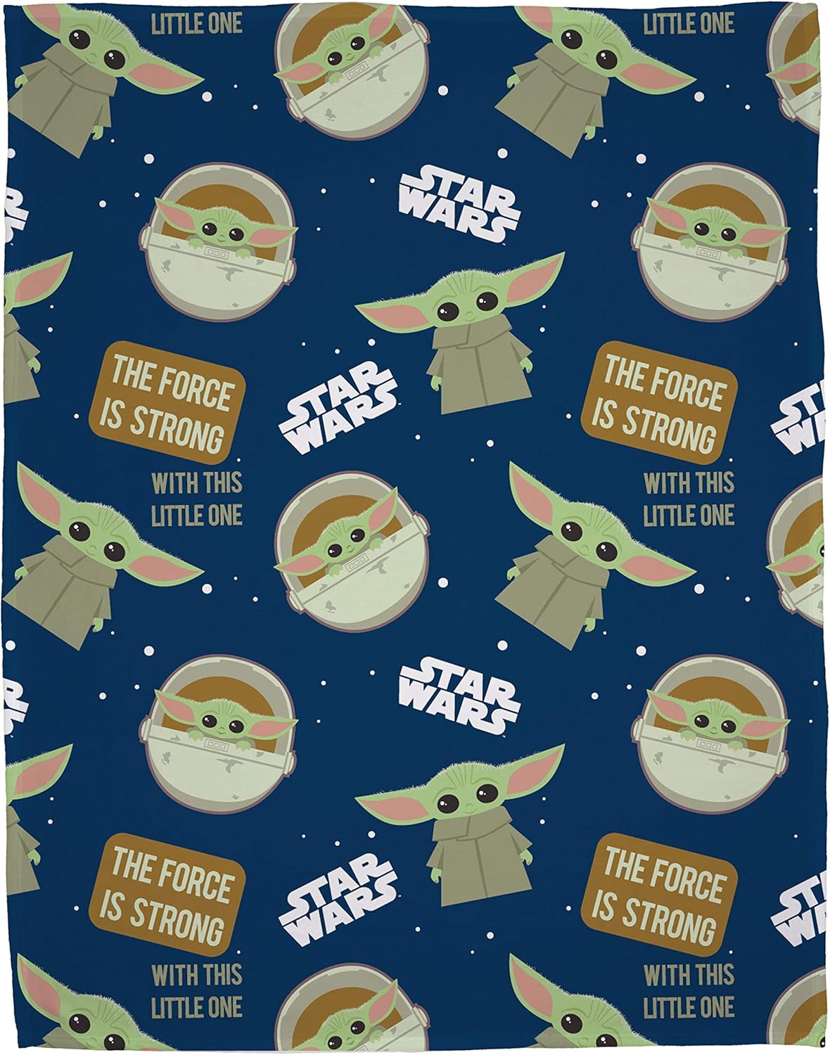 Baby Yoda Fleece Blanket Star Wars The Mandalorian The Child Design