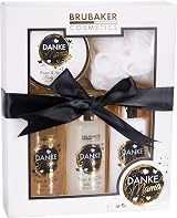 BRUBAKER Danke Mama 5-piece Shower Bath Gift Set Rose Vanilla Sponge Mum view 3