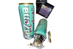 SMARTER IDEAS BEST Arizona Green Tea Diversion Safe (Two FREE Smell-Proof Bags)! 22 oz. Arizona Green Tea Can Safe Arizona Tea Stash Safe "HUGE SPACE" Made by Hornell Brewing Co., Inc Hide Money, Jewelry, or?