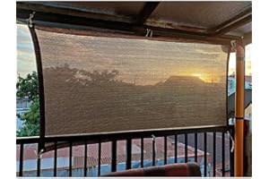 Abrotain Fence Privacy Screen Balcony Sun Shade Cloth 3'3"x9'9" 80% Shade Fabric Outdoor Patio Screens Mesh Panels Apartments