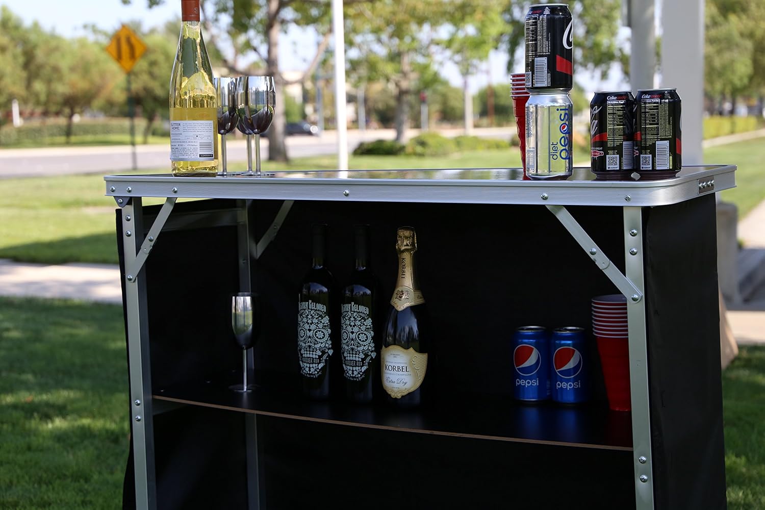 Sports Festival Portable High Top Party Bar Table Includes 2