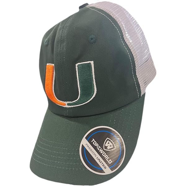 Casquette réglable de camionneur en carbone '47 Charcoal Miami Hurricanes pour hommes