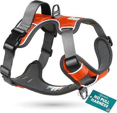Embark Pets No-Pull Dog Harness Front & Back Leash Clips Adjustable Paw
