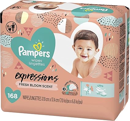 pampers expressions botanical rain baby wipes