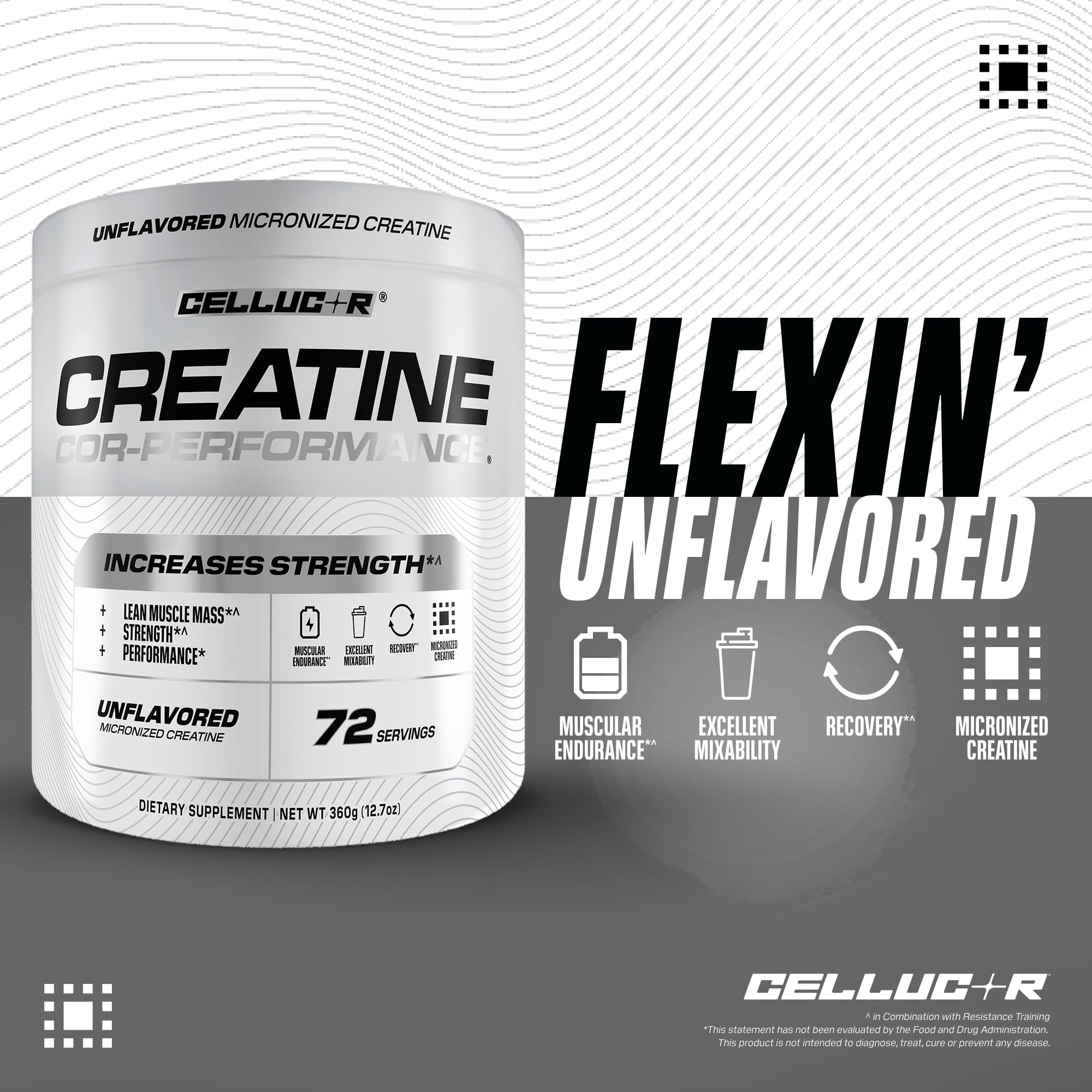 Cellucor Cor-Performance Creatine Monohydrate for Strength and Muscle Growth, 72 Servings