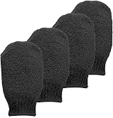 Sibba Exfoliating Gloves, 2 Pairs Body Scrubber for Dead Skin, Black view 9