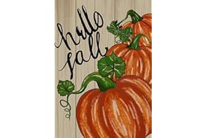 KINPLUB Hello Fall Diamond Painting Kits for Adults, Pumpkin 5D Diamond Art Kits for Beginners, DIY Full Round Drill Paint by Diamonds, Autumn Home Wall Decor 12 x 16 Inch