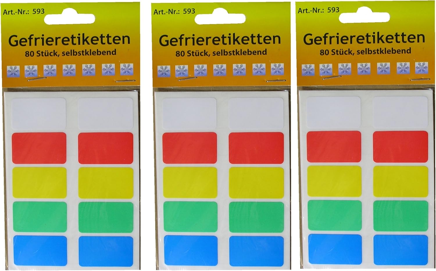 240 Gefrieretiketten 60x30mm - Ablösbare Klebeetiketten In 5 Farben