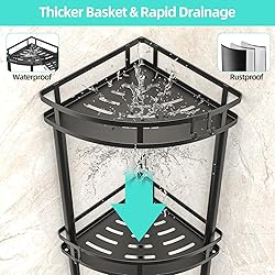 Menintog Standing Shower Caddy-4 Tier Stand with