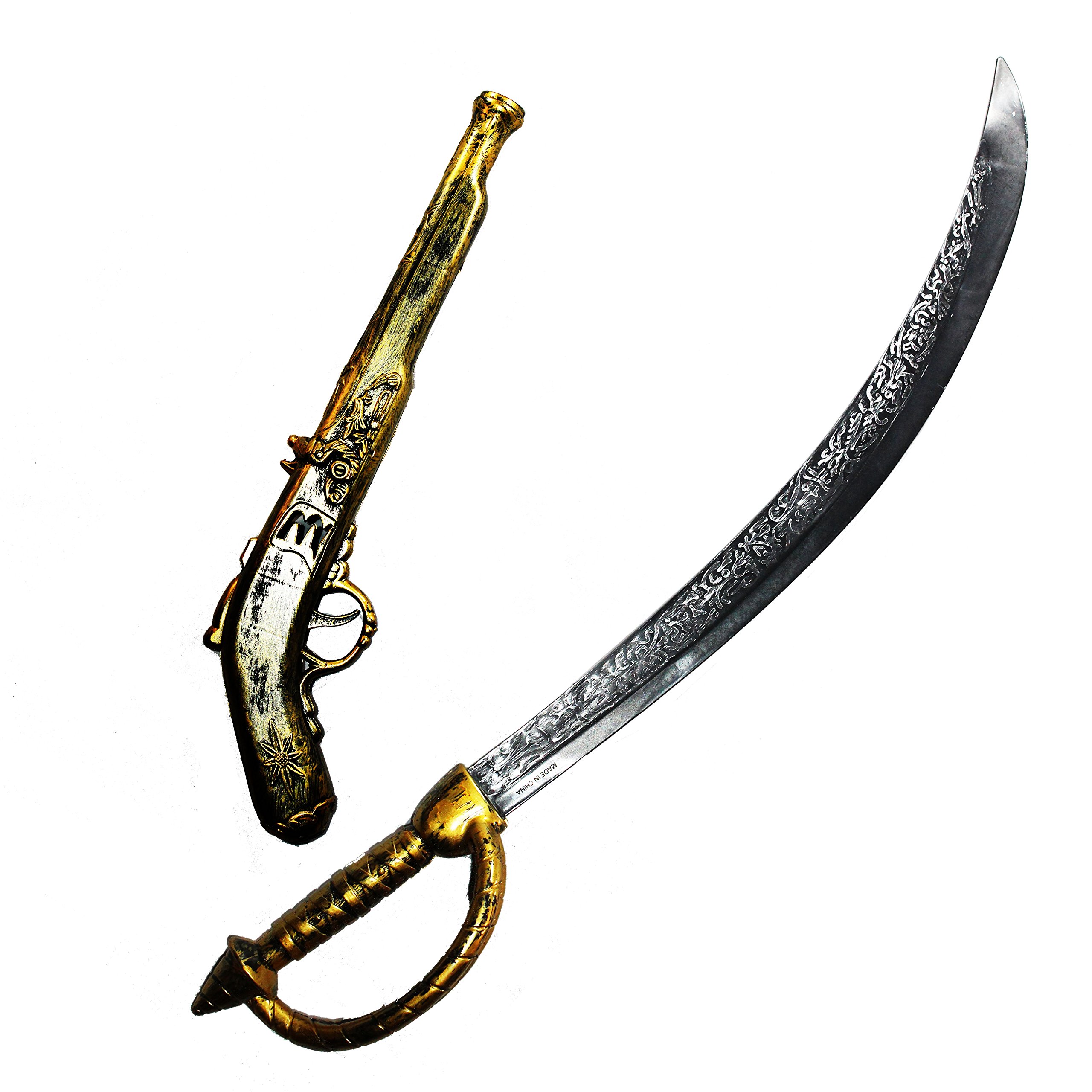 JOYIN28InchesPirateSwordand16InchesPiratePistolSet