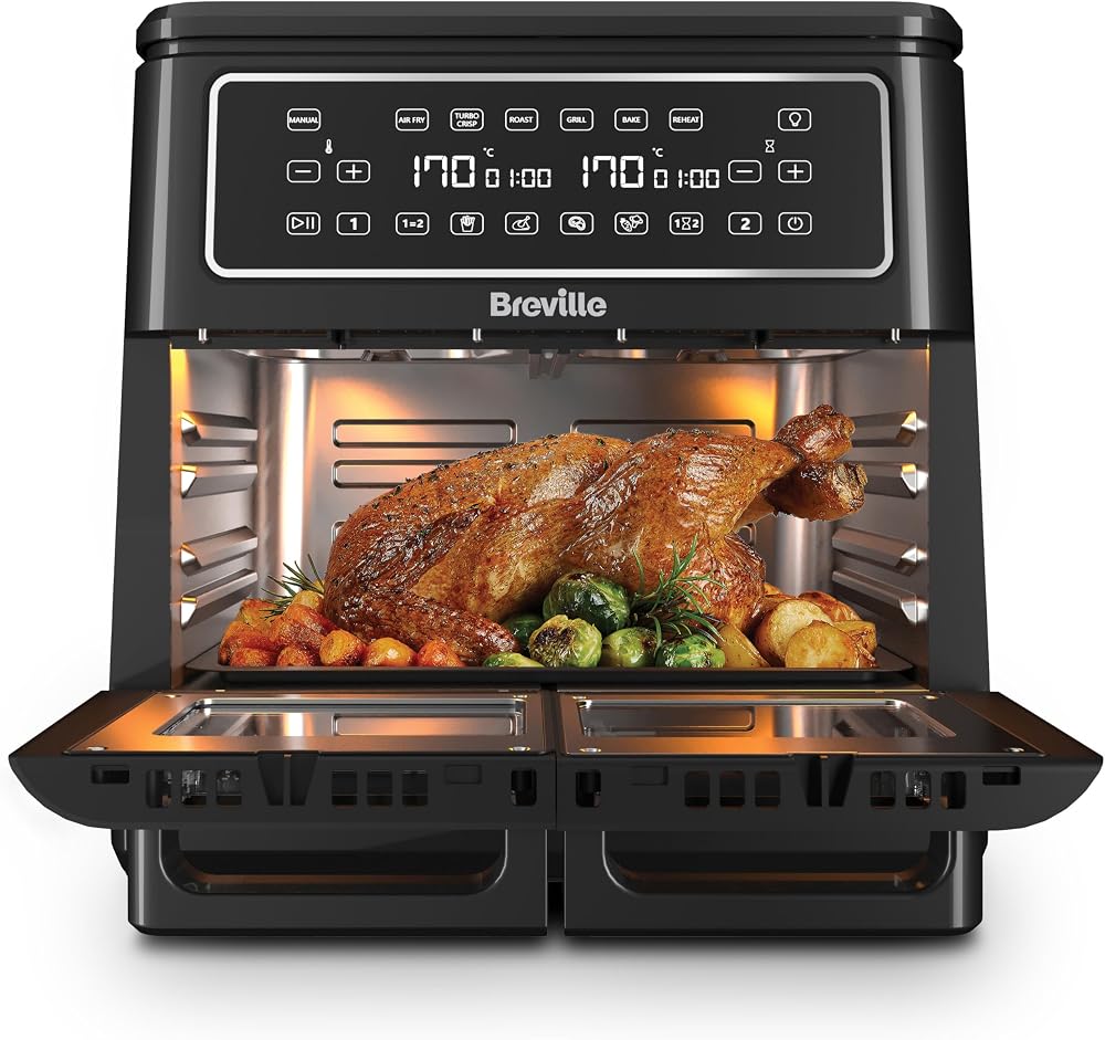 Breville Halo Flexi Air Fryer 11L Dual Zone Digital Oven 2400W VDF130