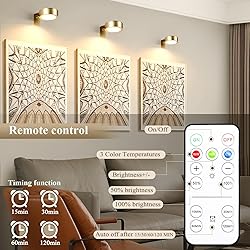 KELUOLY 4-Pack Picture Light Battery Operated