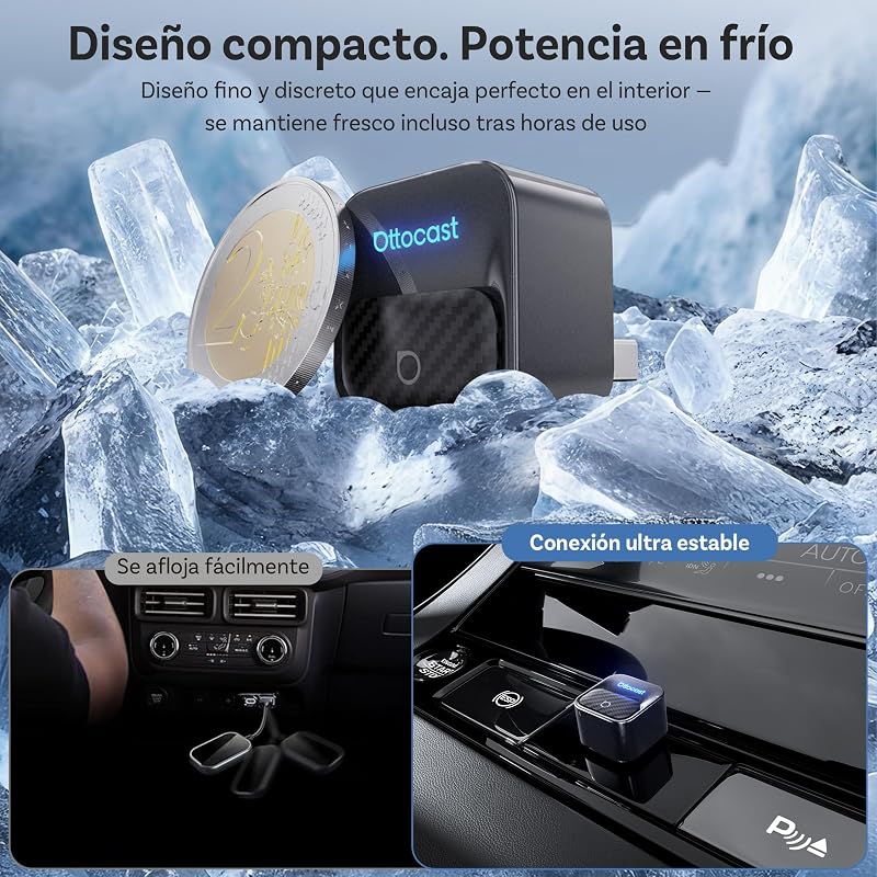 Mini Core 2 em 1 Adaptador Wireless CarPlay e Android Auto