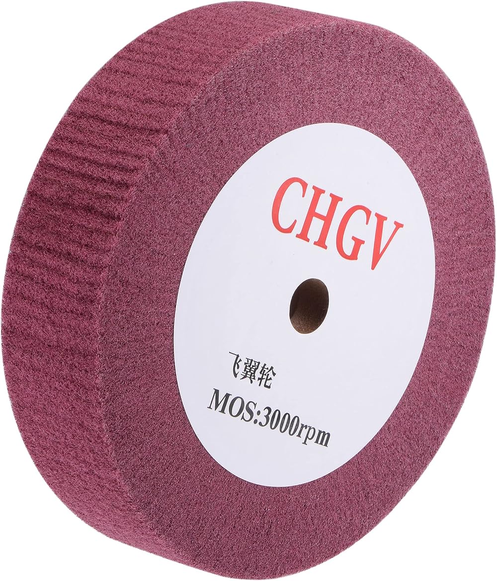 Sourcing Map 200mm x 50mm 320 Grit Non-Woven Polishing Wheel Nylon Wire