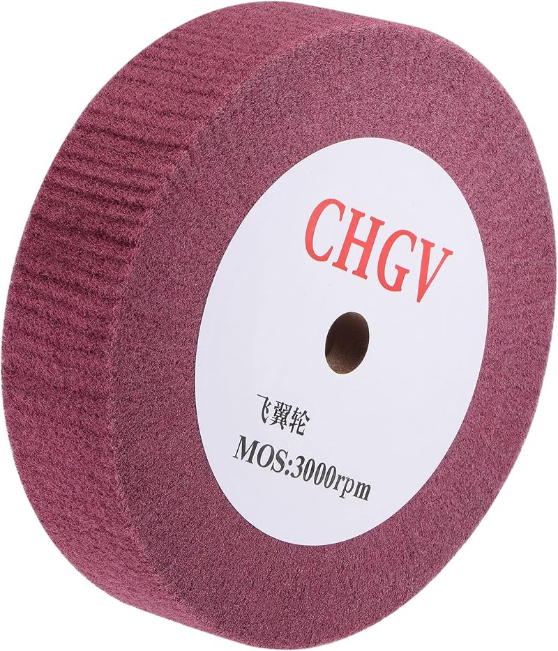Sourcing Map 200mm x 50mm 320 Grit Non-Woven Polishing Wheel Nylon Wire