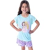 INTIMO Barbie Little Girls' Barbie Doll Unicorn Love Shirt and Shorts 2 PC Pajama Set