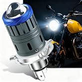 Universal H4/9003 LED Motorcycle Light Bulb Hi/Lo Beam, 300% Brighter | 6000K Cool White Motorcycle Bulbs, Plug and Play, H4 Led Headlight Compatible with Most Motorcycles