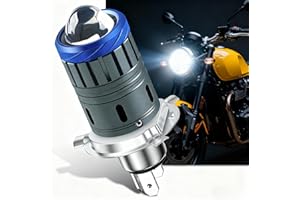 Suacopzar Universal H4/9003 LED Motorcycle Light Bulb Hi/Lo Beam, 300% Brighter, 6000K Cool White Motorcycle Bulbs, Plug and Play, H4 Led Headlight Compatible with Most Motorcycles