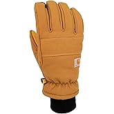 Carhartt Men's GL0781M Insulated Duck/Synthetic Leather Knit Cuff Glove