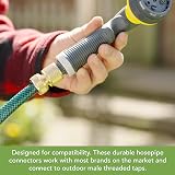 BLOSTM Brass Garden Hose Connector 6 Pack - Rustproof Fittings Set view 8