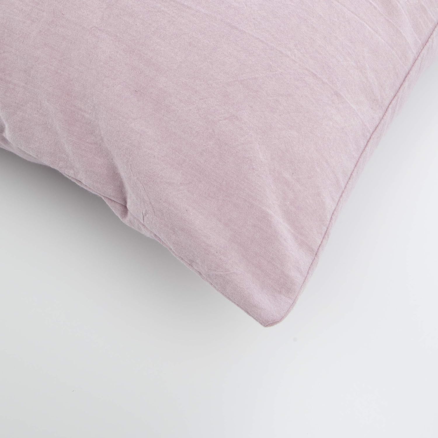 NTBAY Washed Cotton Body Pillow Cover, Breathable Yarn Dyed Solid Envelope Closure for Adults Pregnant Body Pillowcase, 20 x 54 Inches, Light Purple: Home & Kitchen