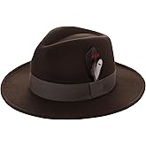 BABEYOND Fedora Hats Cap for Men Women Wide Brim Hat 1920s Gatsby Panama Costume Accessories