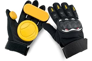 Silfrae Longboard Gloves Skateboarding Gloves Downhill Slide Gloves with Slider Pucks