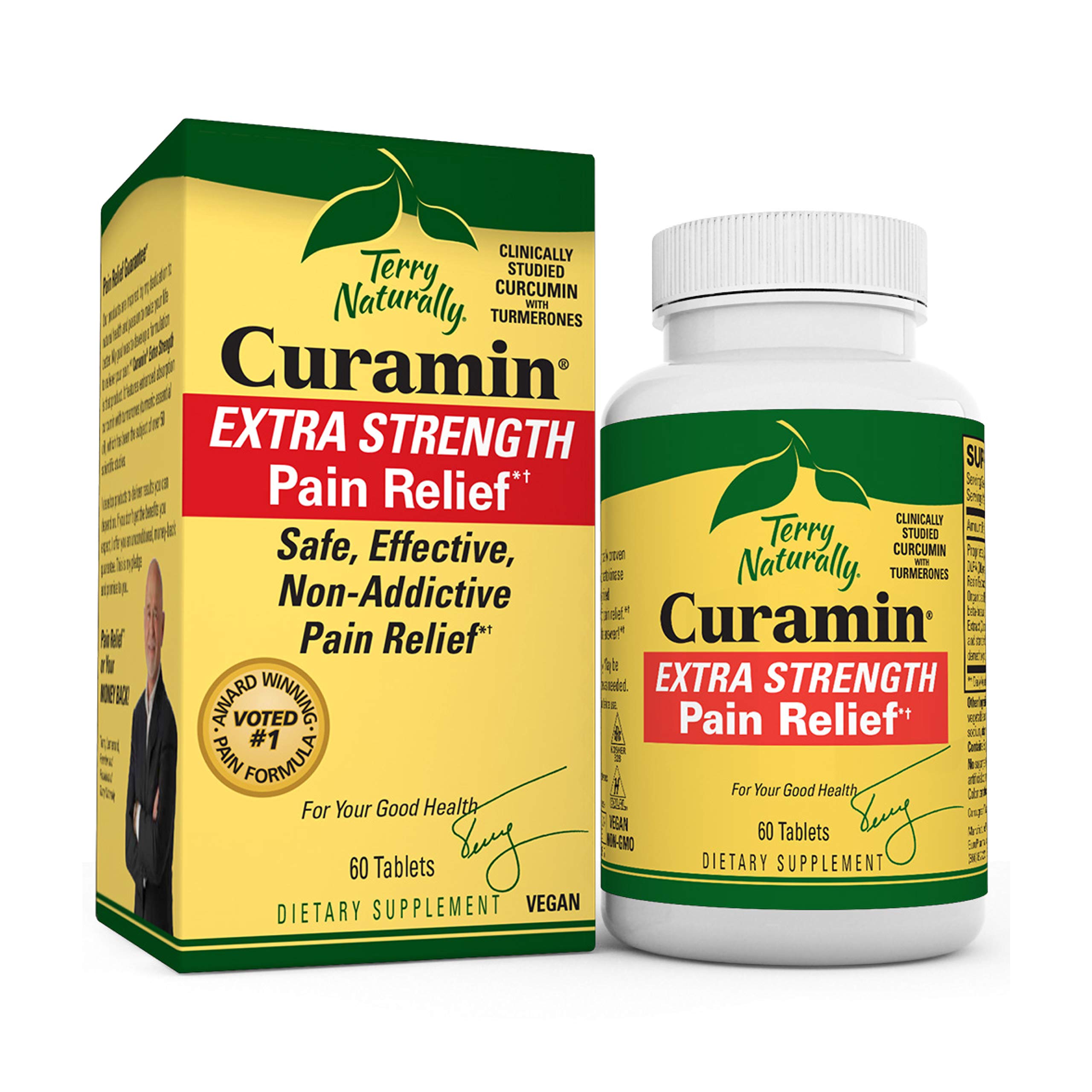 Terry Naturally Curamin Extra Strength 60 Vegan Tablets Non