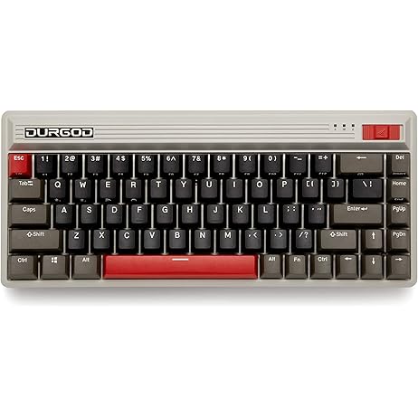 Amazon.com: DURGOD Fusion Mechanical Retro Keyboard | 65% Layout 